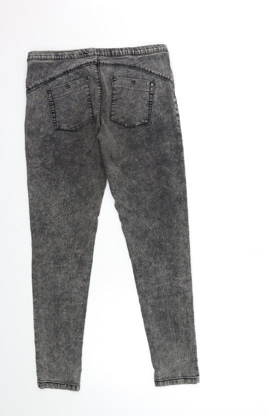 Denim & Co. Womens Grey  Denim Jegging Jeans Size 12 L28 in