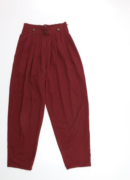 Womens UK Size 23 in Preworn Regular Fit  Red Trousers