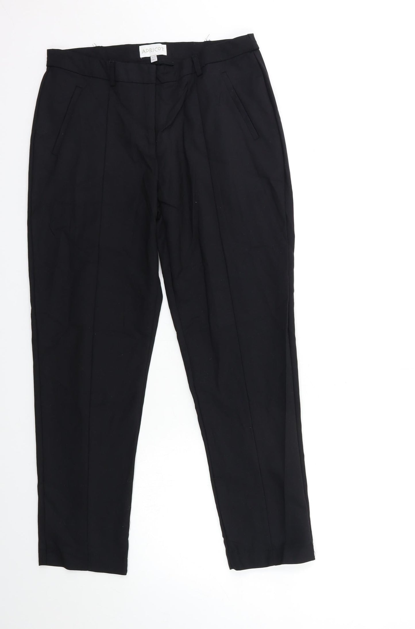 Womens UK Size 10 Apricot Regular Fit  Black Trousers