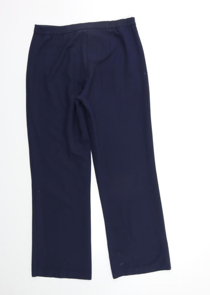 Womens UK Size 12 Preworn Regular Fit  Blue Trousers