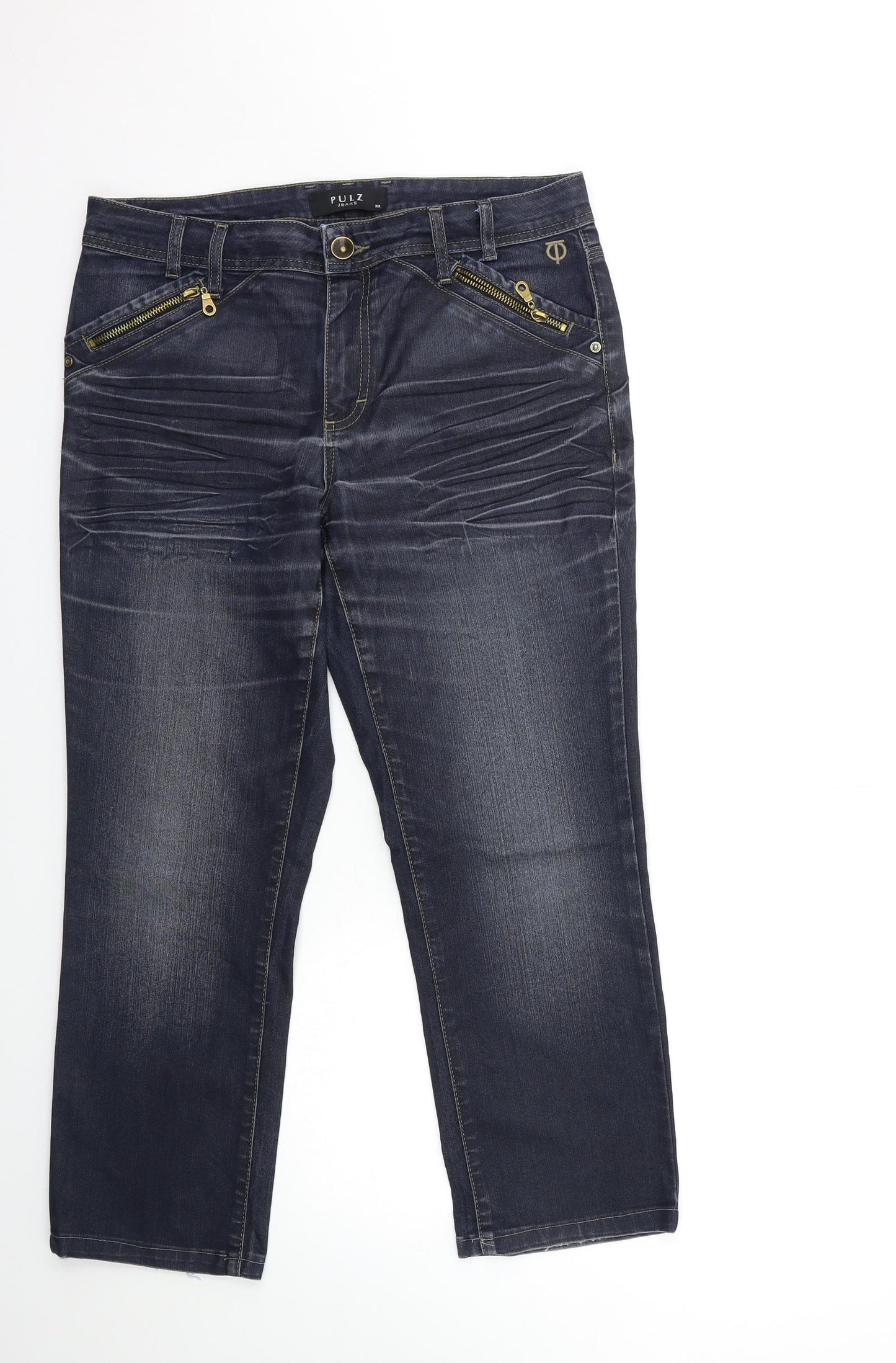 Mens UK Size 32 in PULZ Regular Fit Straight Blue Jeans