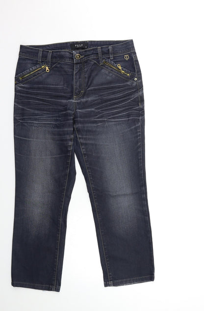 Mens UK Size 32 in PULZ Regular Fit Straight Blue Jeans