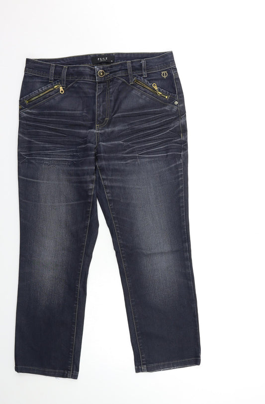 Mens UK Size 32 in PULZ Regular Fit Straight Blue Jeans