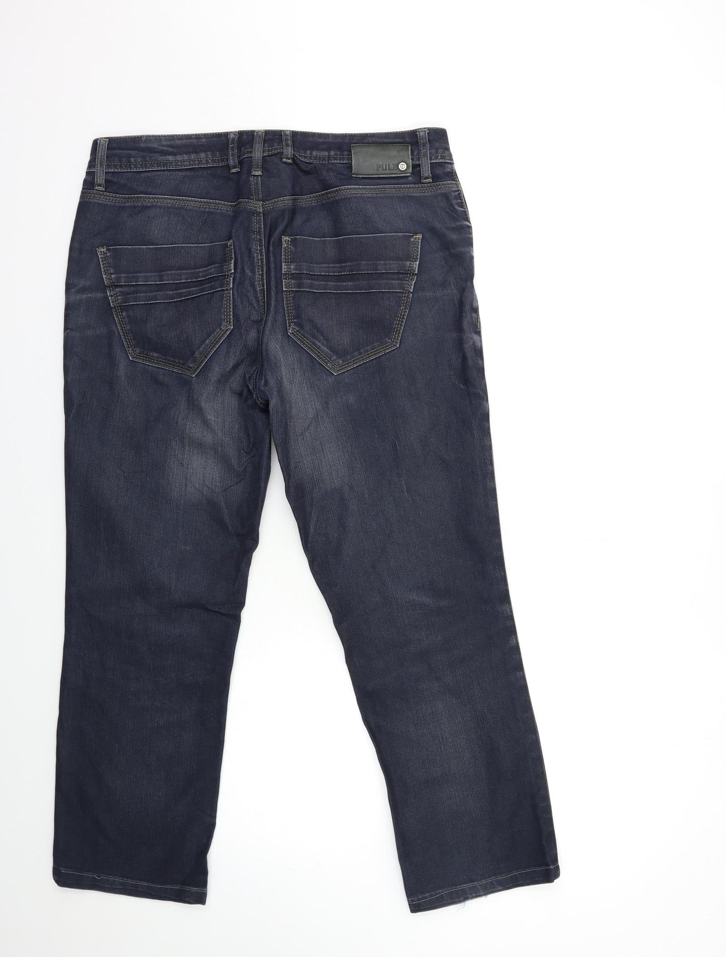 Mens UK Size 32 in PULZ Regular Fit Straight Blue Jeans
