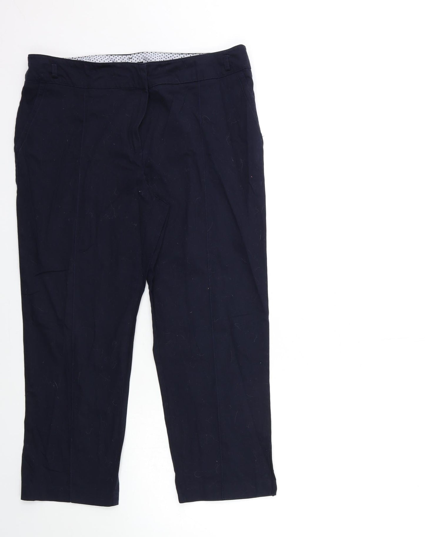 Womens UK Size 14 M&Co Regular Fit  Blue Trousers