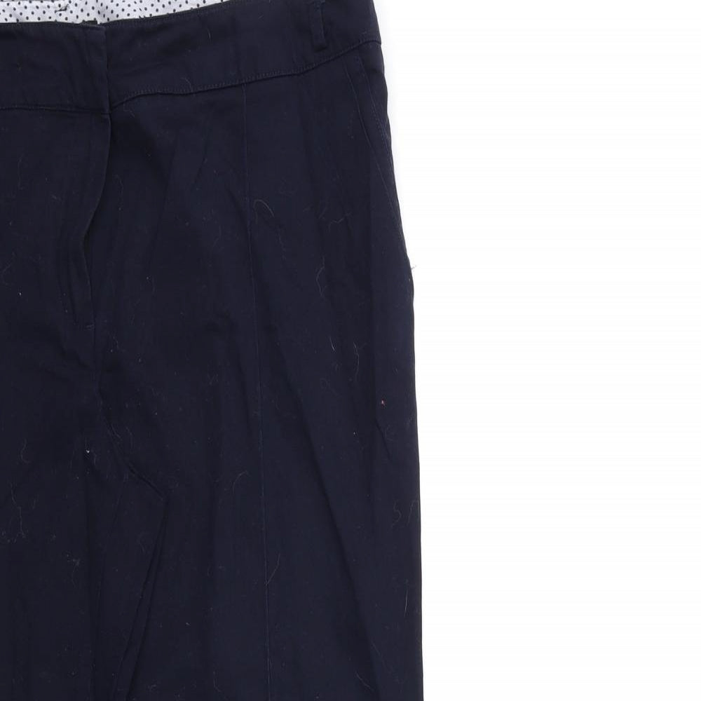 Womens UK Size 14 M&Co Regular Fit  Blue Trousers