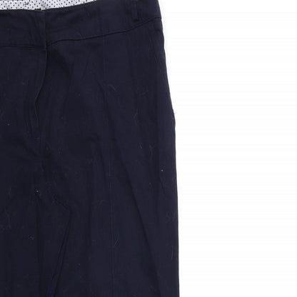 Womens UK Size 14 M&Co Regular Fit  Blue Trousers