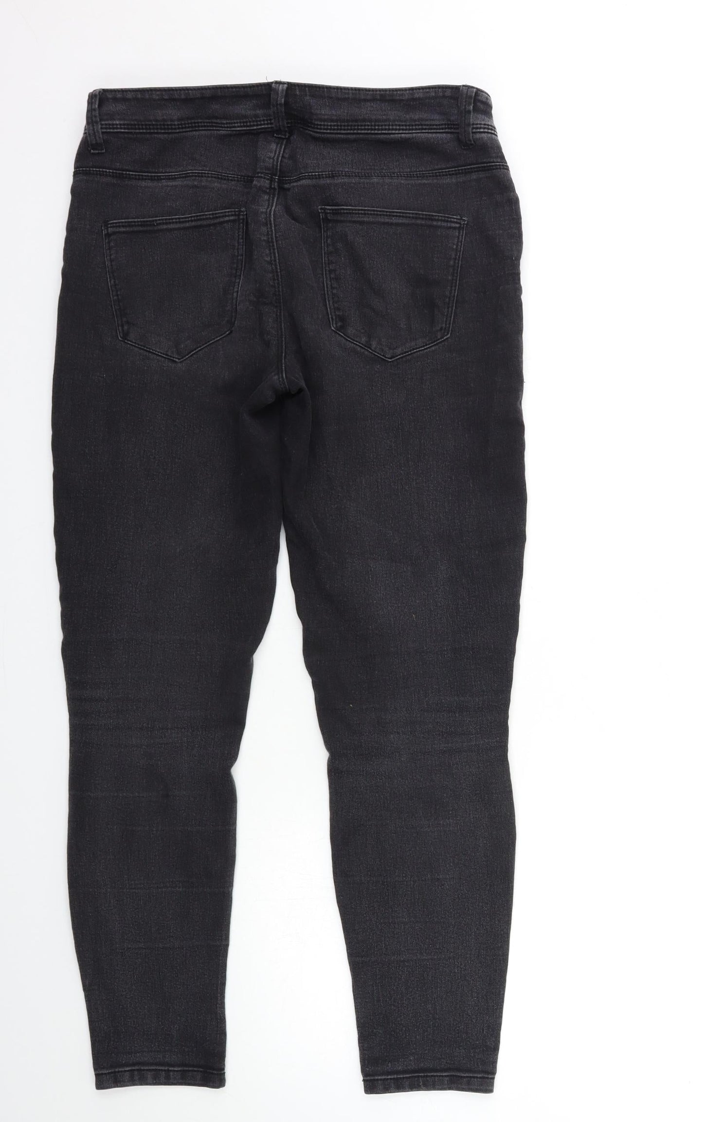 Denim & Co. Womens Black  Denim Skinny Jeans Size 12 L28 in