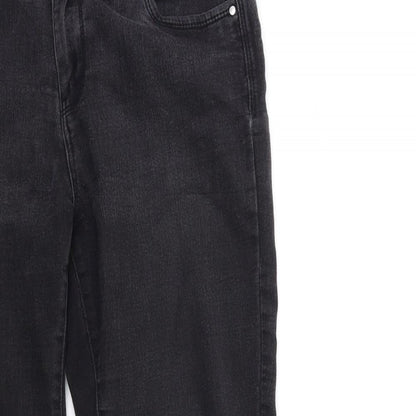 Denim & Co. Womens Black  Denim Skinny Jeans Size 12 L28 in