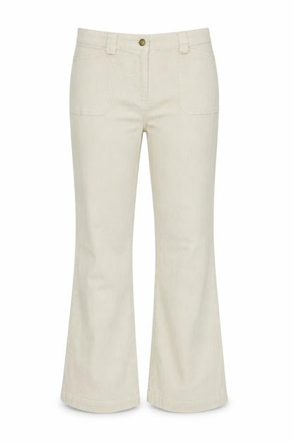 Womens UK Size 14 M&Co Regular Fit Flared Beige Jeans