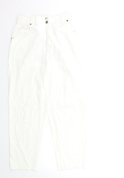 Womens UK Size 30 in Preworn Regular Fit Straight White Jeans