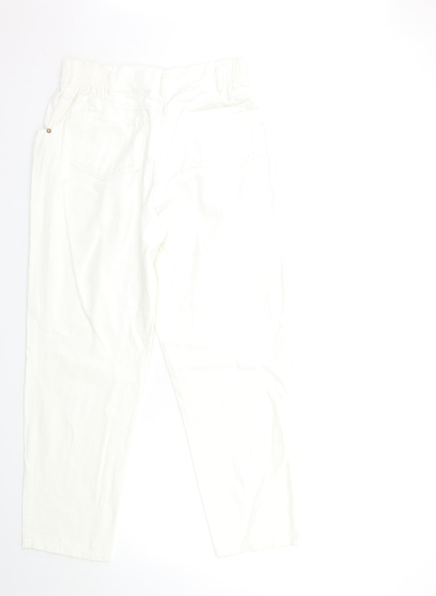 Womens UK Size 30 in Preworn Regular Fit Straight White Jeans
