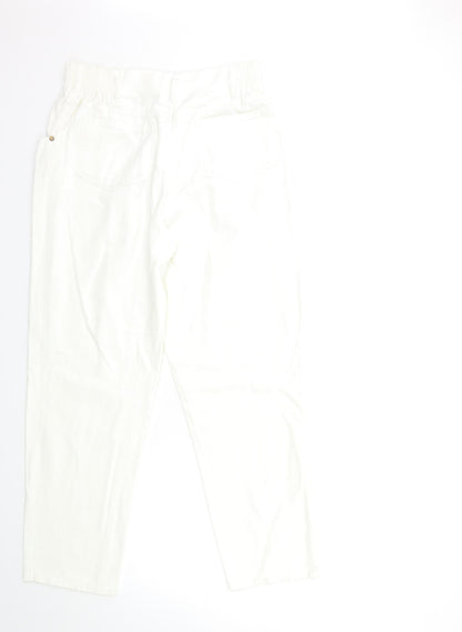 Womens UK Size 30 in Preworn Regular Fit Straight White Jeans