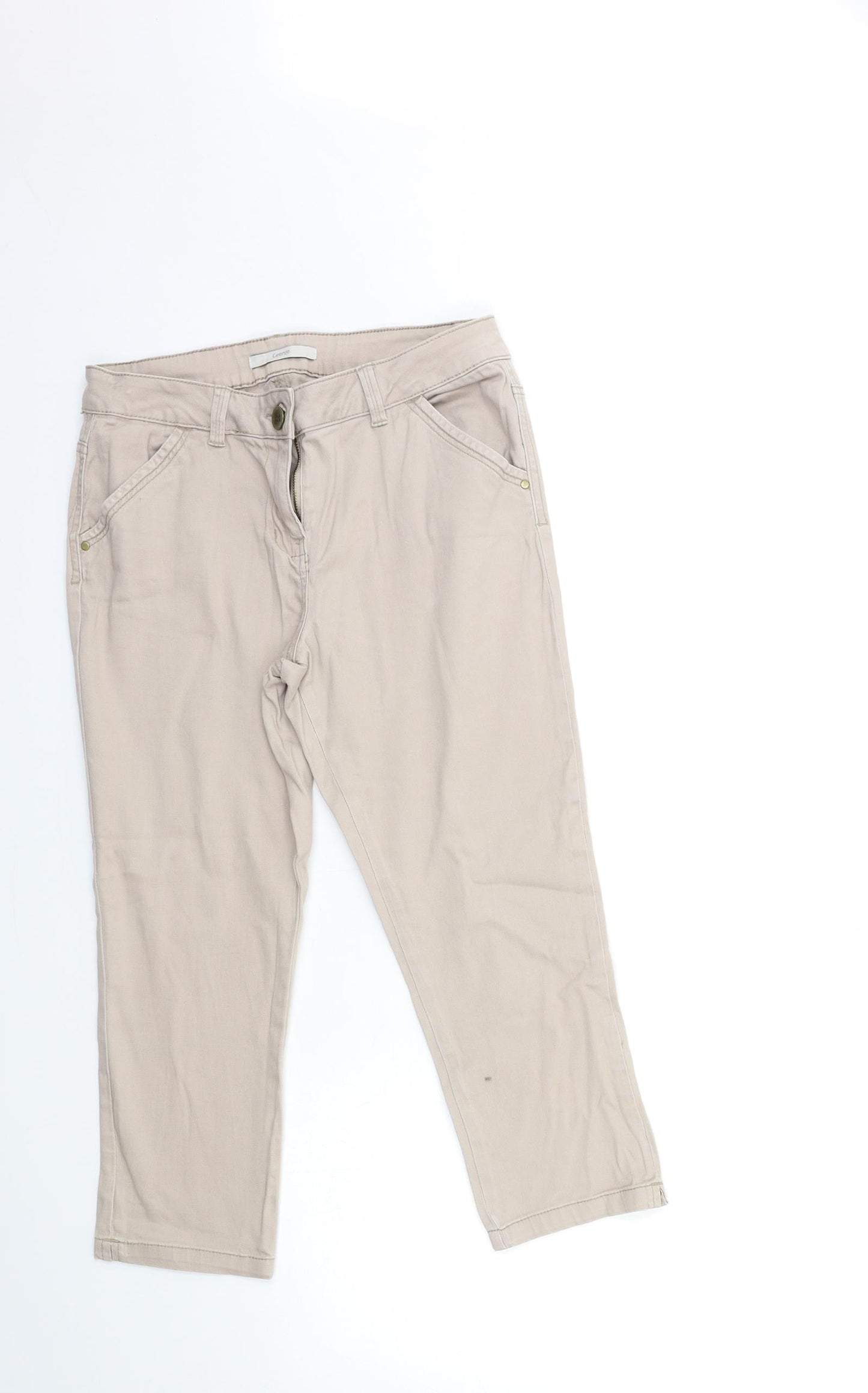 George Womens Brown  Denim Straight Jeans Size 10 L21 in