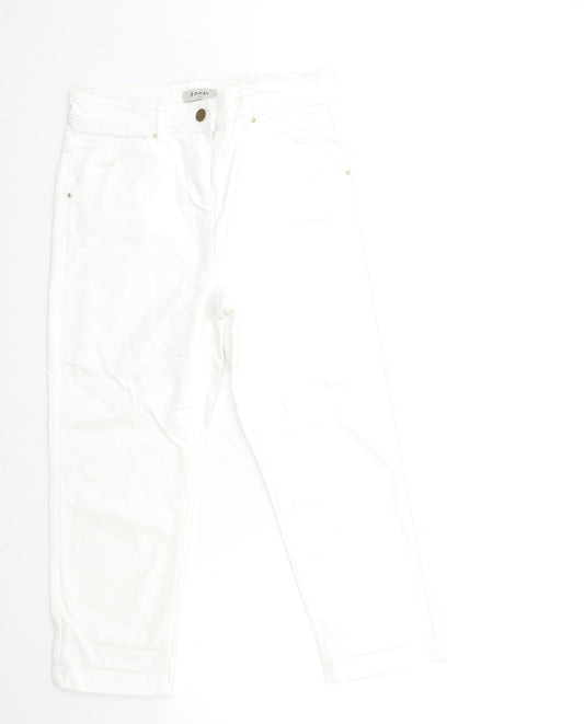 Soon Womens White  Denim Cropped Jeans Size 10 L23 in