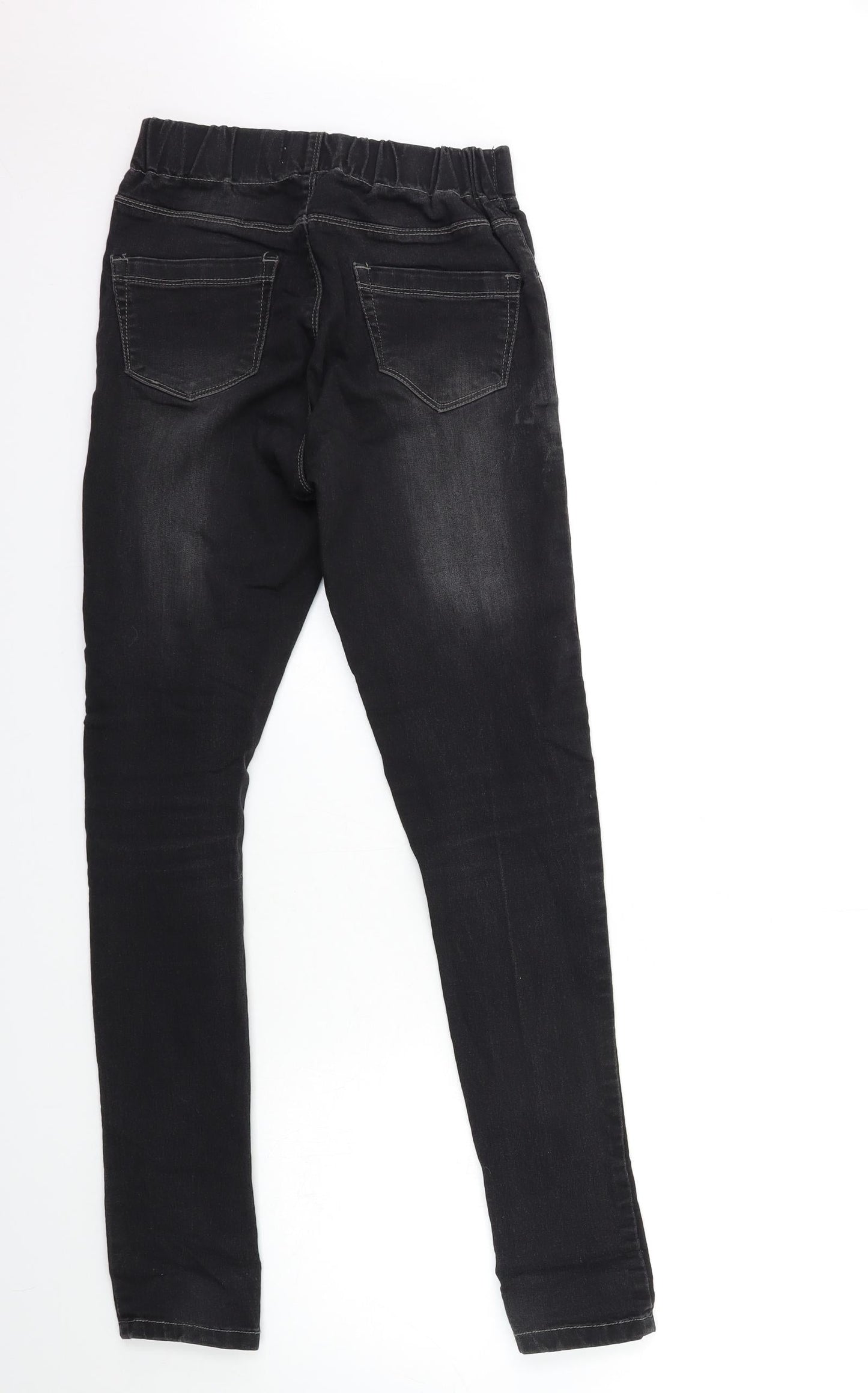 Womens UK Size 8 Papaya Regular Fit Jegging Black Jeans