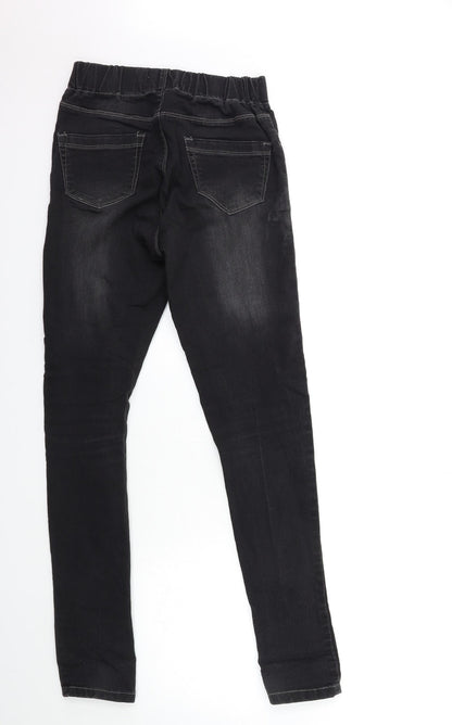 Womens UK Size 8 Papaya Regular Fit Jegging Black Jeans