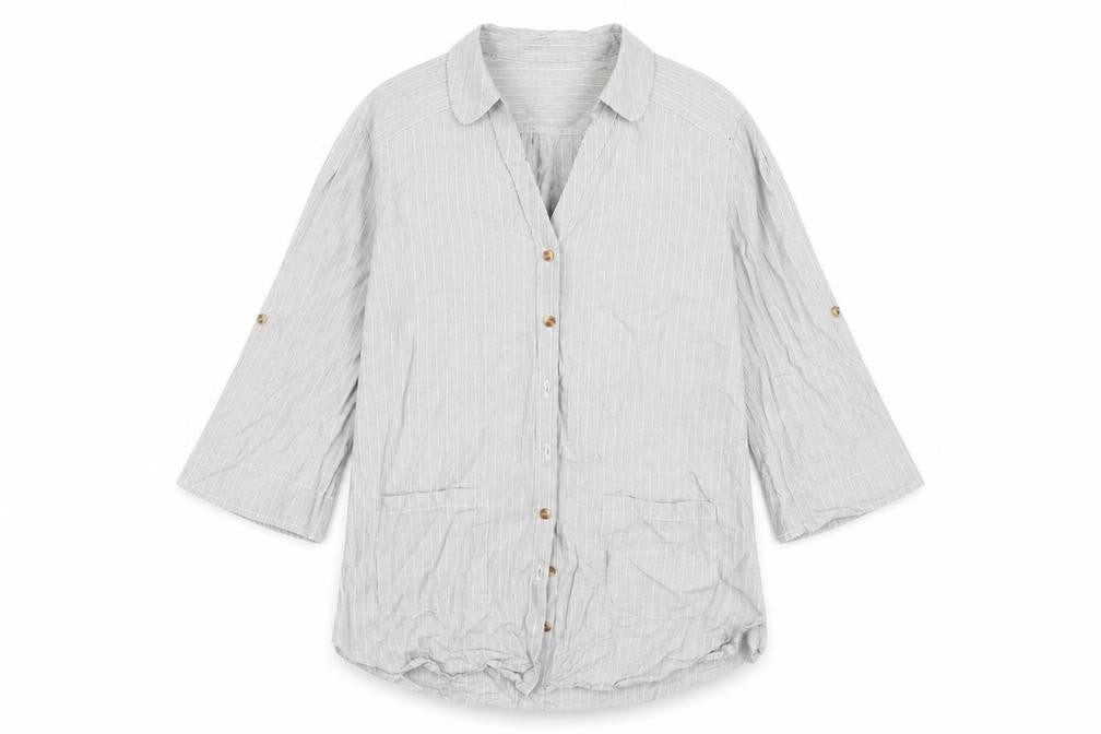 Womens UK Size 8 F&F Grey Basic Button-Up