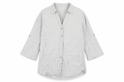 Womens UK Size 8 F&F Grey Basic Button-Up