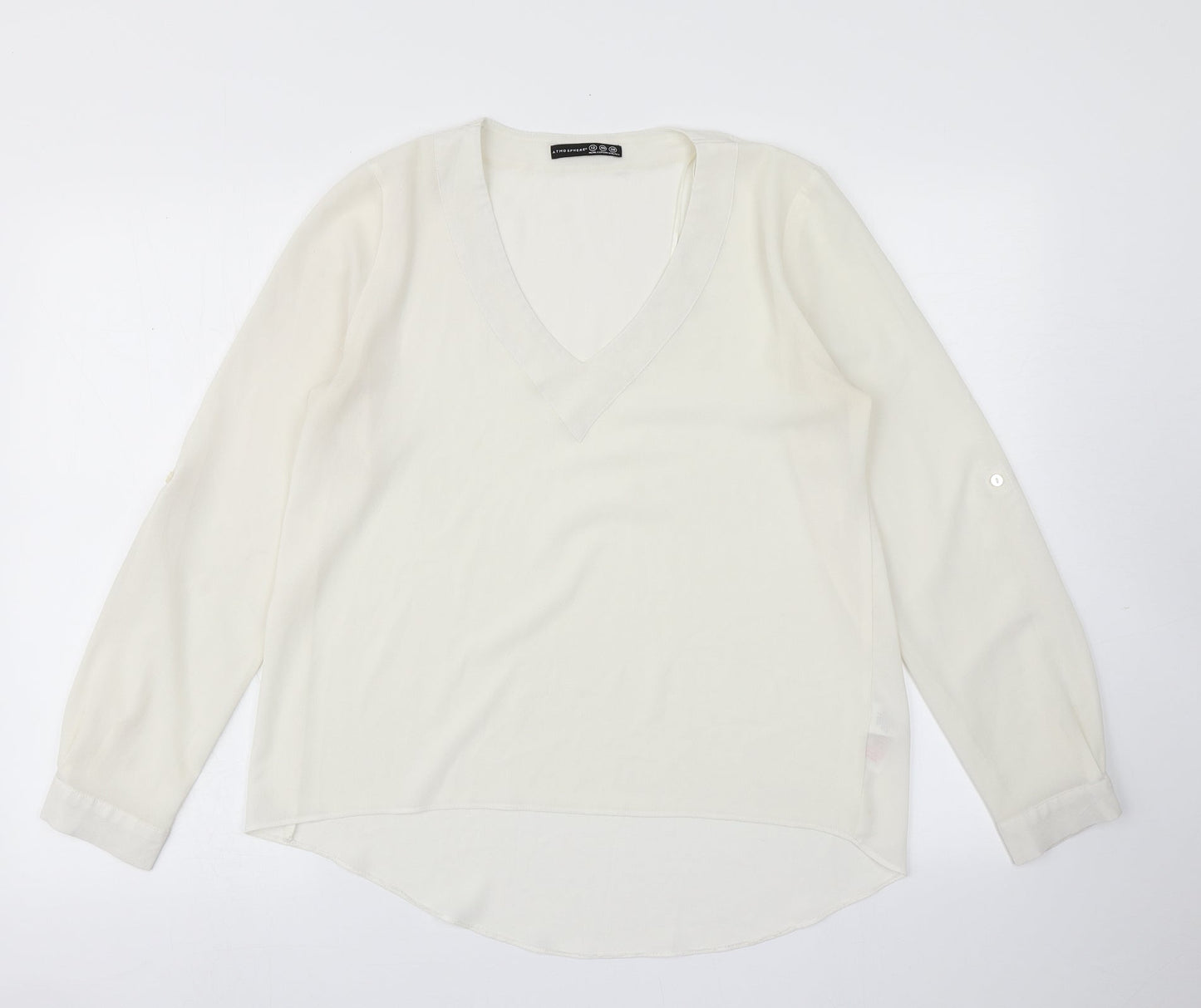 Womens UK Size 12 Atmosphere Ivory Basic Blouse