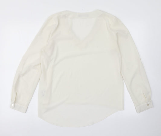 Womens UK Size 12 Atmosphere Ivory Basic Blouse