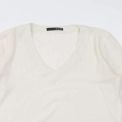 Womens UK Size 12 Atmosphere Ivory Basic Blouse