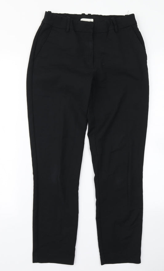 Womens UK Size 8 H&M Regular Fit Dress Pants Black Trousers