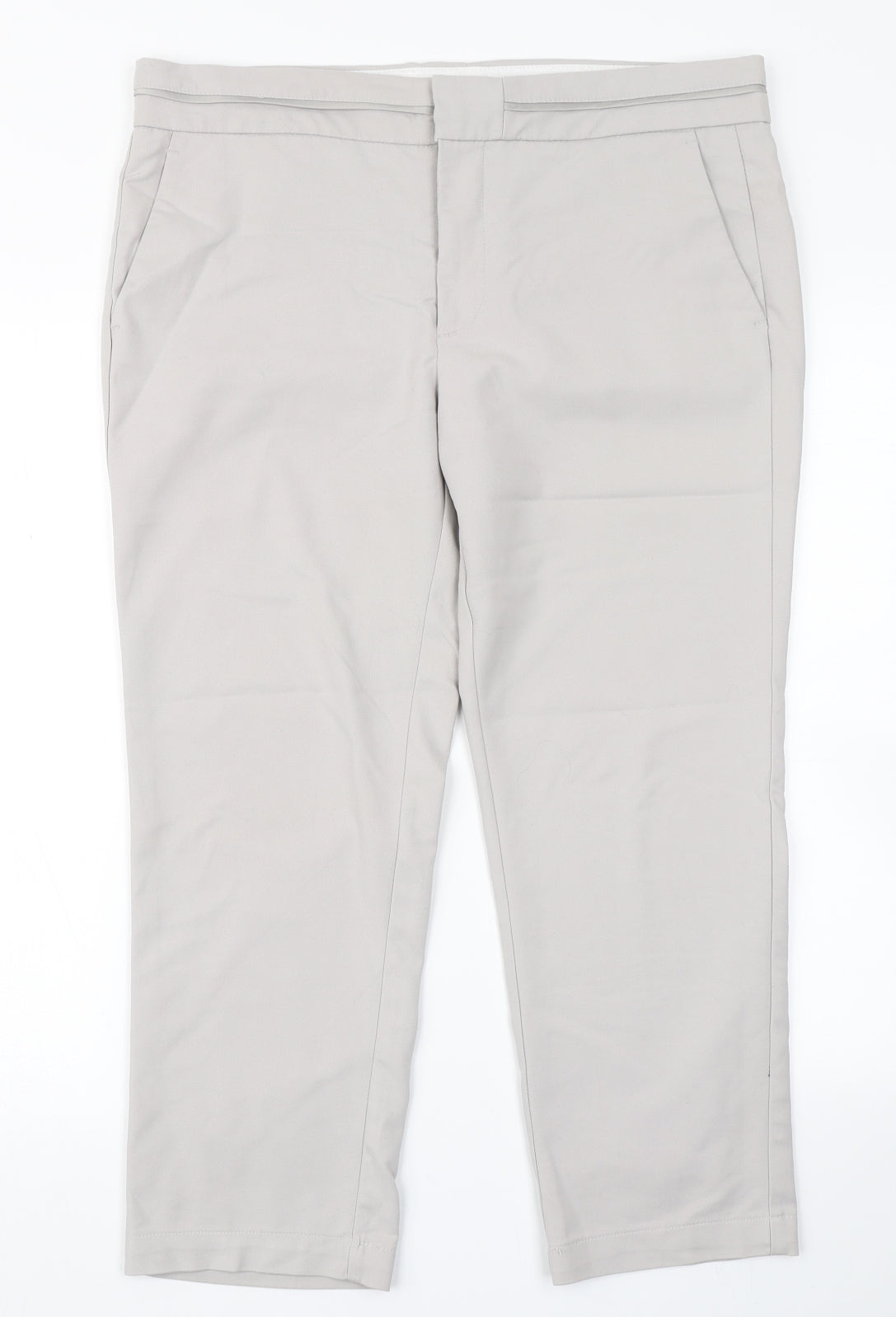 Mango Womens Grey   Pedal Pusher Trousers Size 12 L24 in