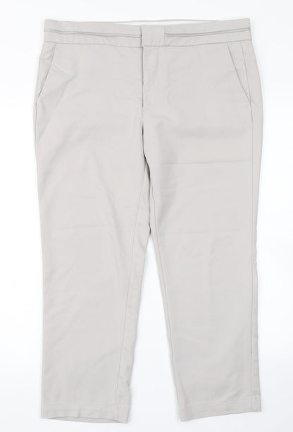 Mango Womens Grey   Pedal Pusher Trousers Size 12 L24 in