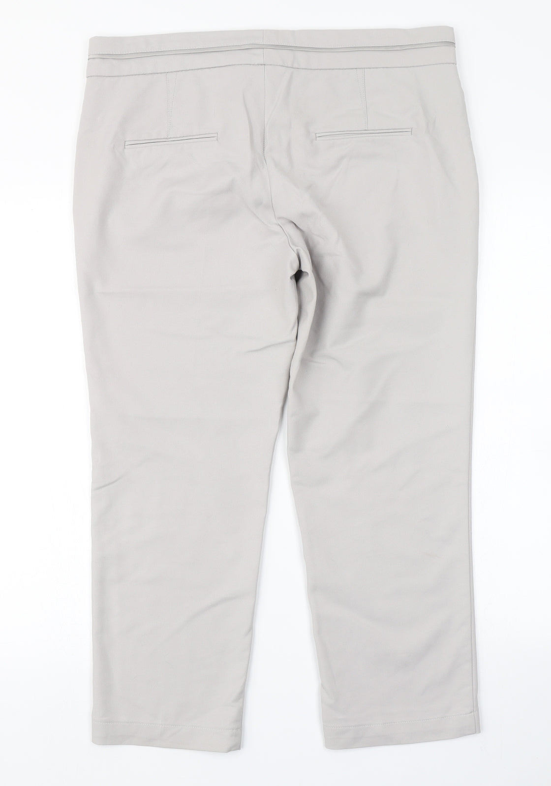 Mango Womens Grey   Pedal Pusher Trousers Size 12 L24 in