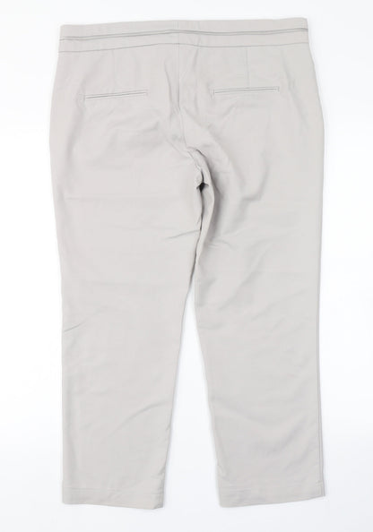 Mango Womens Grey   Pedal Pusher Trousers Size 12 L24 in