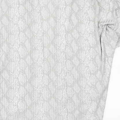 Klass Womens Grey Animal Print  Kimono Jacket Size S