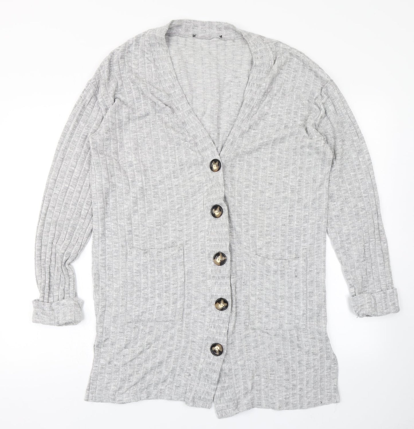 Womens UK Size M Dorothy Perkins Grey Cardigan Jumper