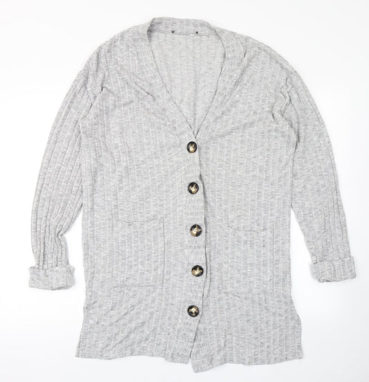 Womens UK Size M Dorothy Perkins Grey Cardigan Jumper
