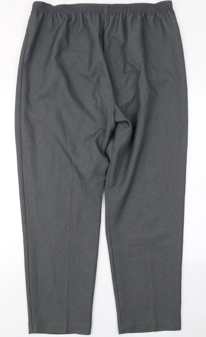 Womens UK Size 18 Berkertex Regular Fit Dress Pants Grey Trousers
