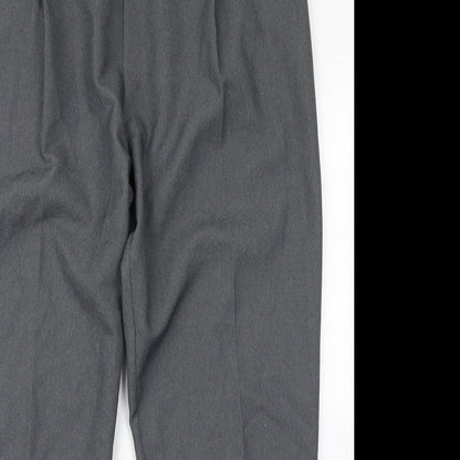 Womens UK Size 18 Berkertex Regular Fit Dress Pants Grey Trousers