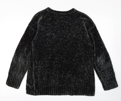 Peacocks Womens Grey  Knit Pullover Jumper Size S