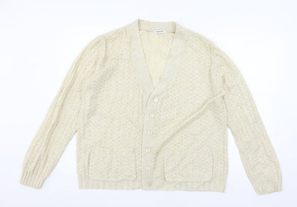 Womens UK Size 10 Damart Ivory Cardigan Jumper