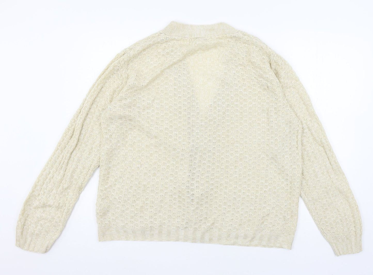 Womens UK Size 10 Damart Ivory Cardigan Jumper