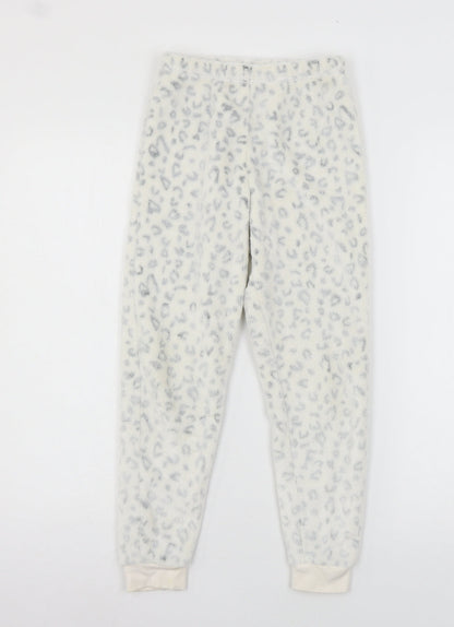 George Girls Ivory Animal Print Microfibre Capri Pyjama Pants Size 7-8 Years