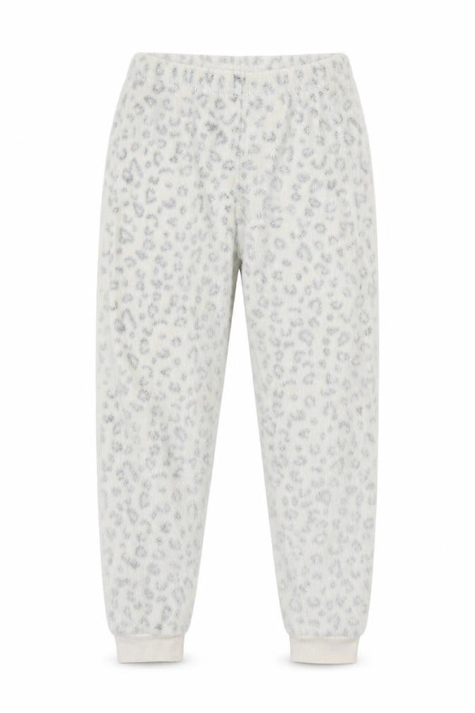 George Girls Ivory Animal Print Microfibre Capri Pyjama Pants Size 7-8 Years