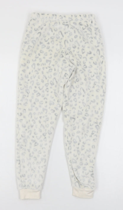 George Girls Ivory Animal Print Microfibre Capri Pyjama Pants Size 7-8 Years