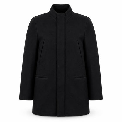 Tom English Womens Black   Pea Coat Coat Size L
