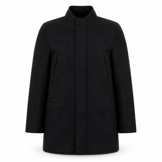 Tom English Womens Black   Pea Coat Coat Size L