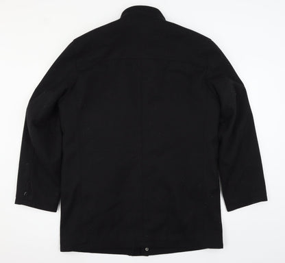 Tom English Womens Black   Pea Coat Coat Size L