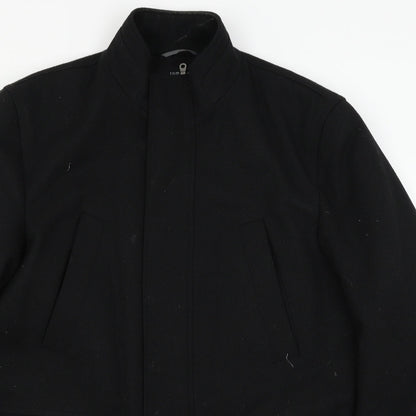 Tom English Womens Black   Pea Coat Coat Size L