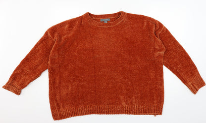 Primark Womens Orange  Knit Pullover Jumper Size 18