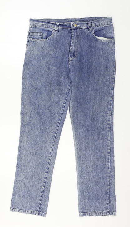 Britios Womens Blue  Denim Straight Jeans Size 36 in L29 in