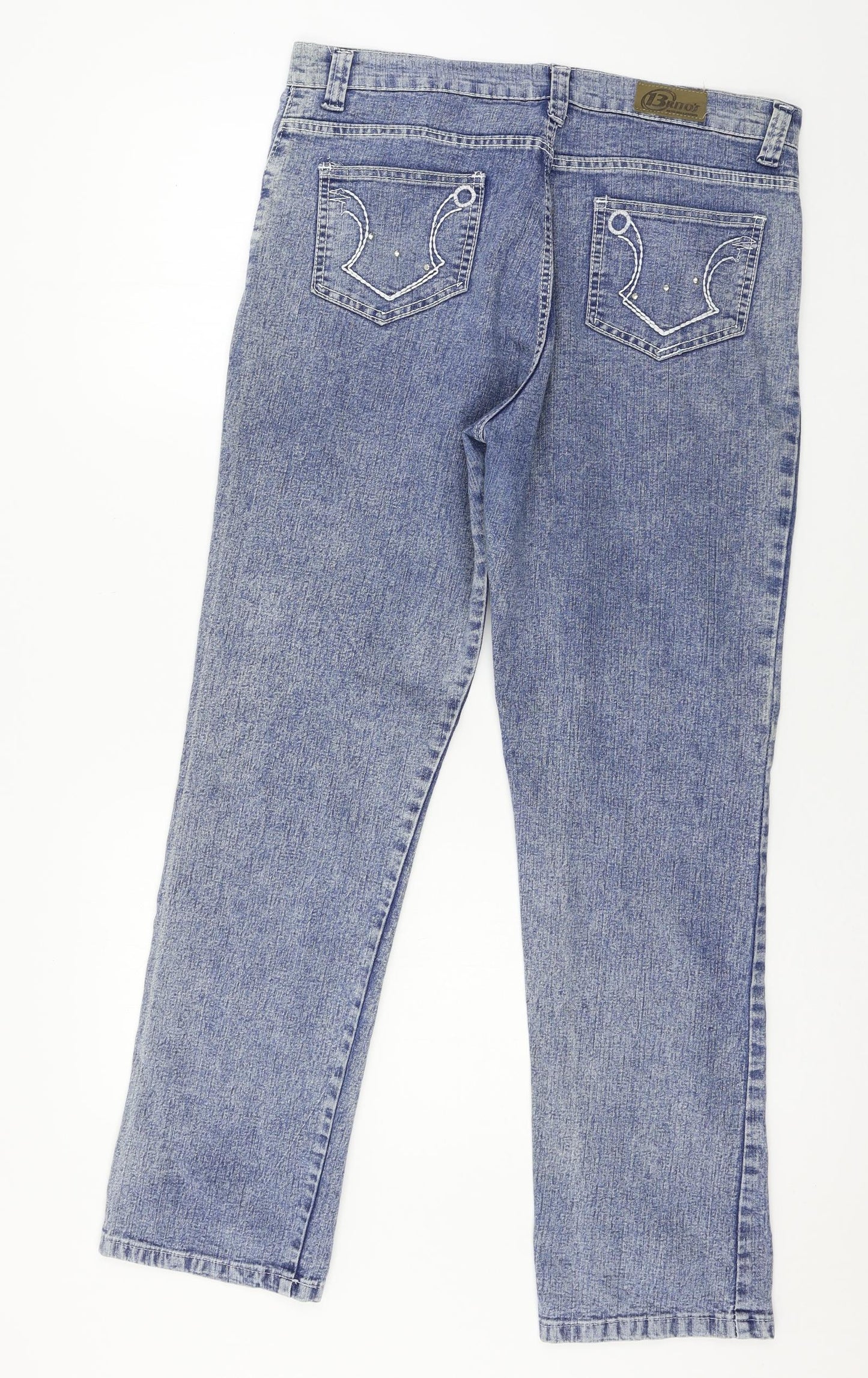 Britios Womens Blue  Denim Straight Jeans Size 36 in L29 in