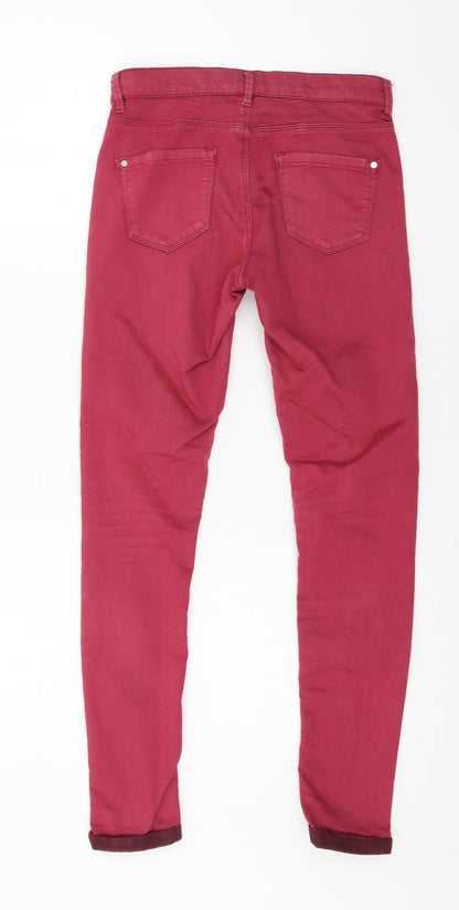 Topshop Womens Pink  Denim Skinny Jeans Size 26 in L30 in
